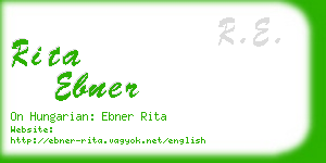 rita ebner business card